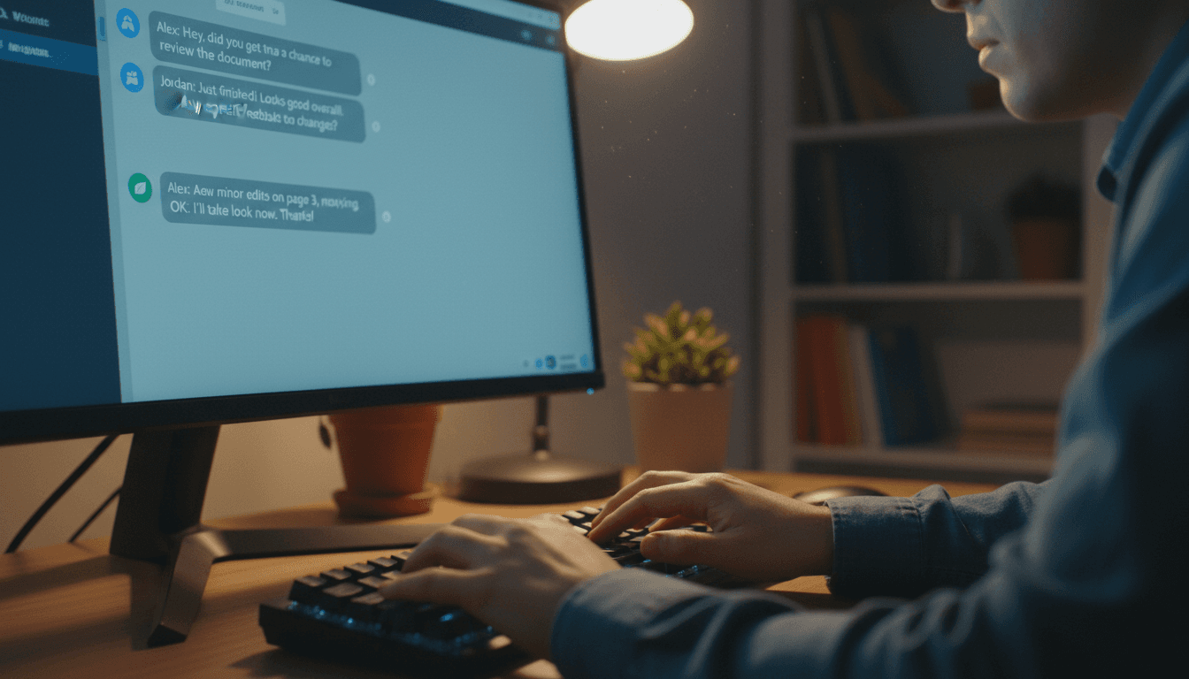Conversation interface showing continuous contextual memory across exchanges