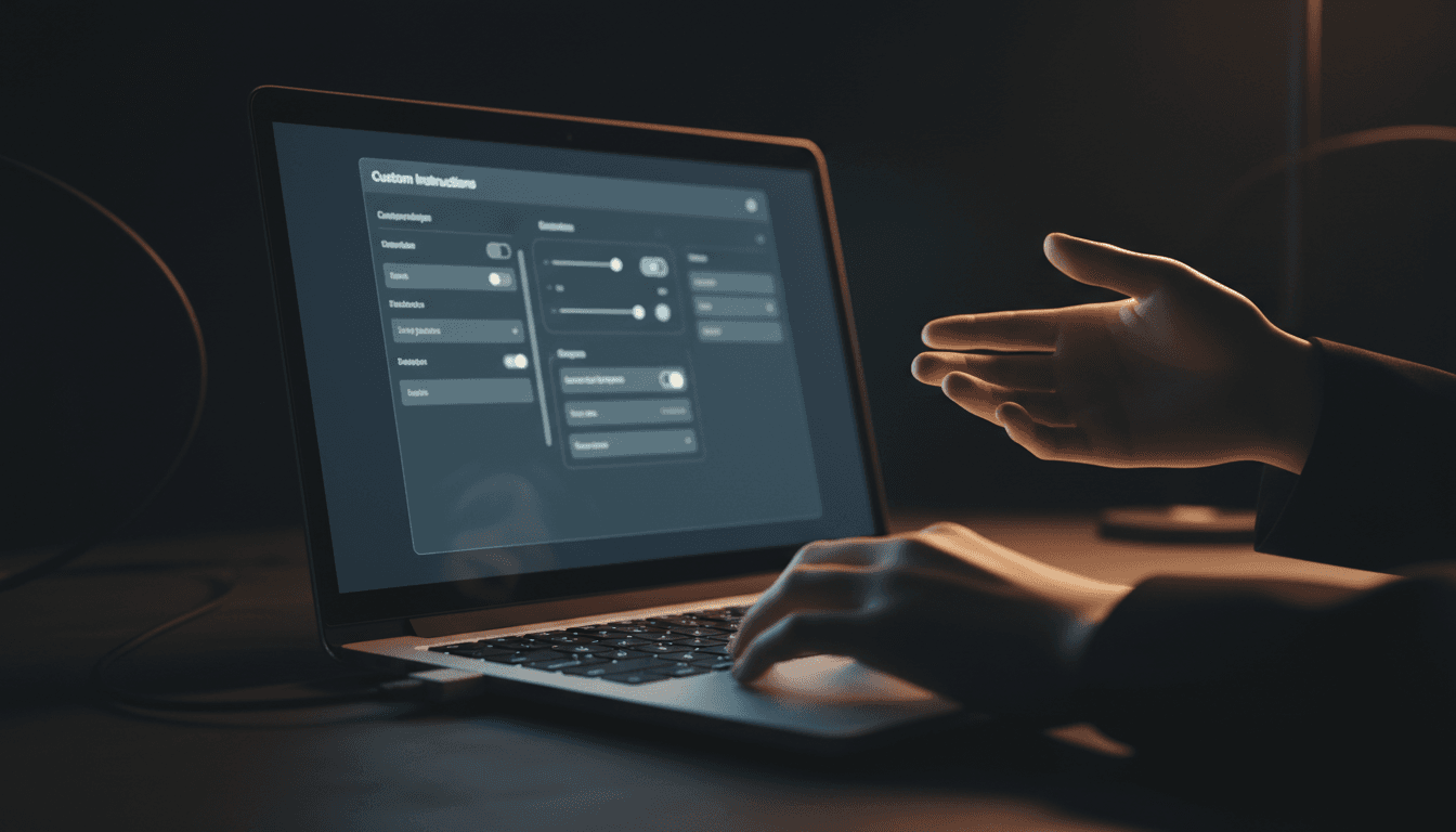 Custom instructions settings panel