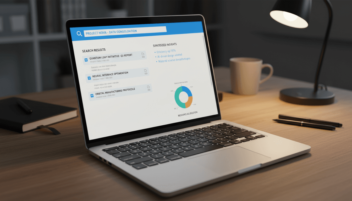 DeepSearch feature showing real-time web information synthesis