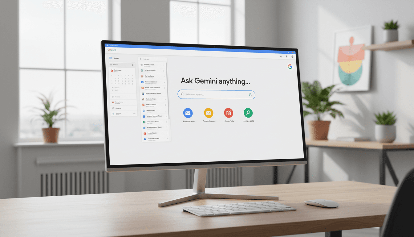Gemini interface showing integration with Google Workspace tools