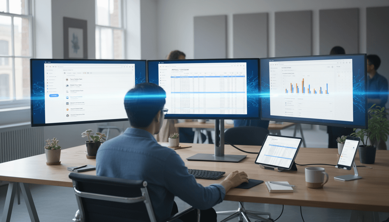 Workspace showing integrated Google services working together across devices