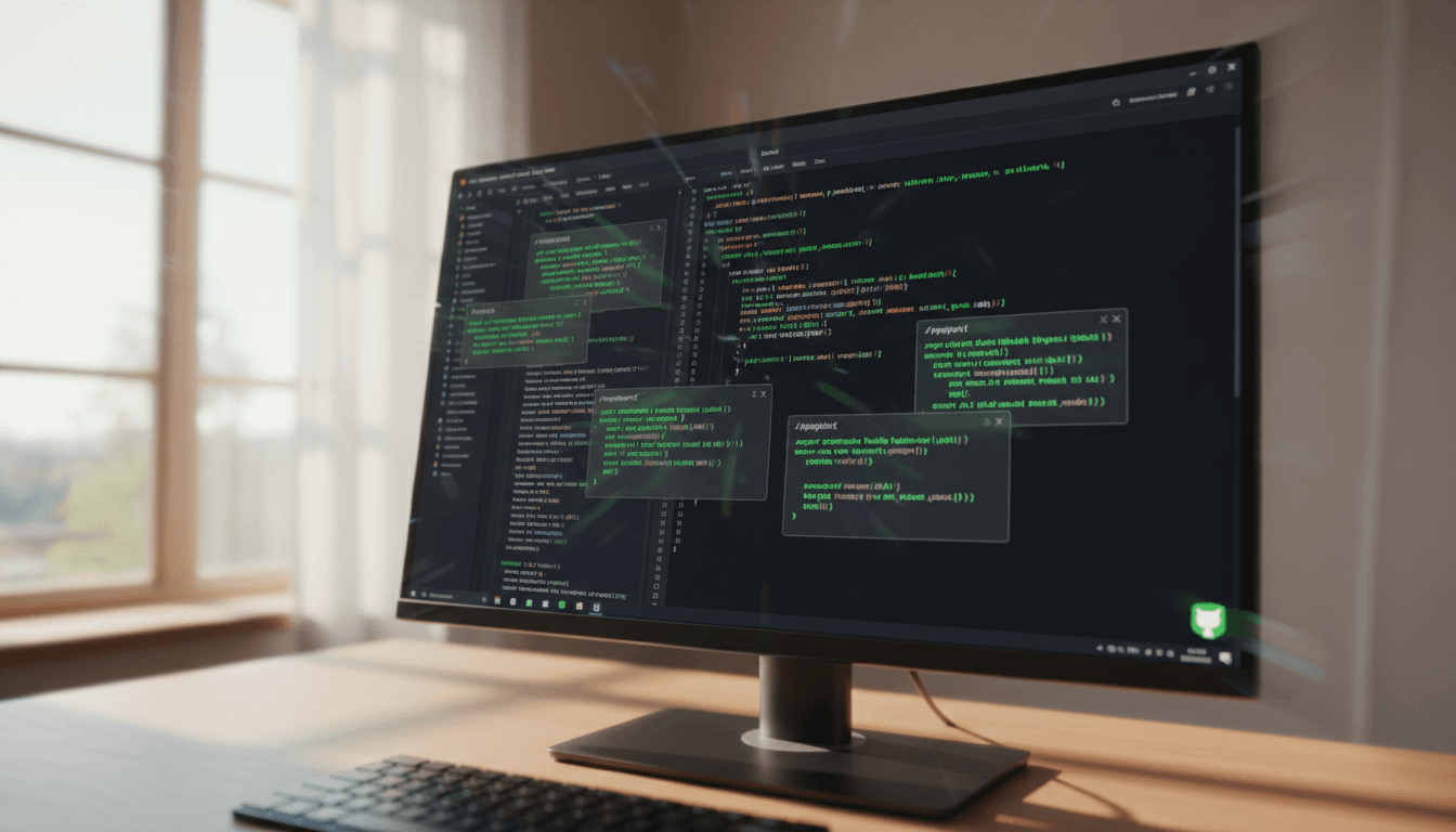 GitHub Copilot generating code suggestions in real-time