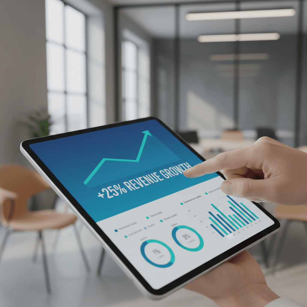 Business analytics and financial reports on professional workspace